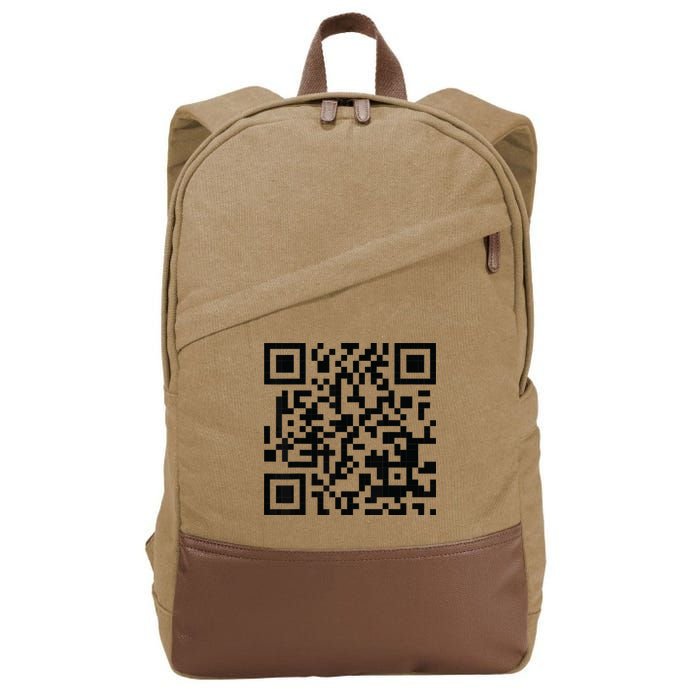 Fuckoff Qr Code Cotton Canvas Backpack