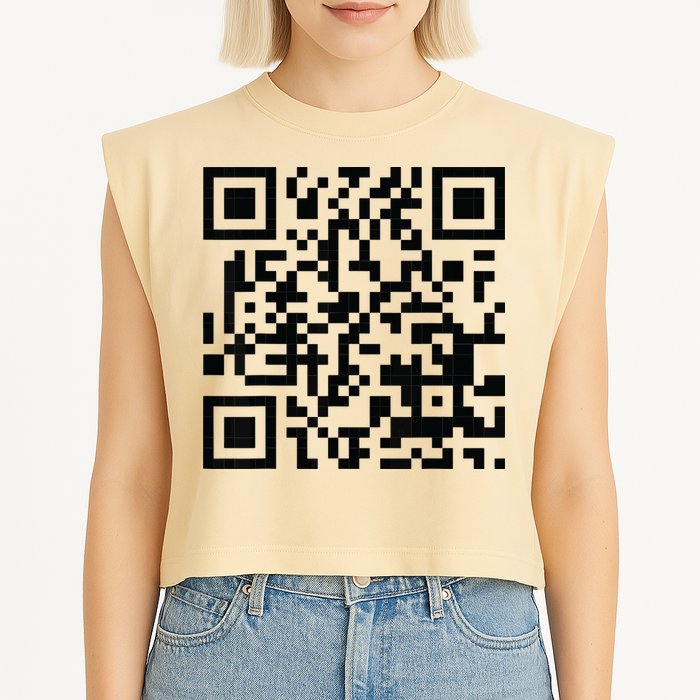 Fuckoff Qr Code Garment-Dyed Women's Muscle Tee