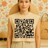 Fuckoff Qr Code Garment-Dyed Women's Muscle Tee