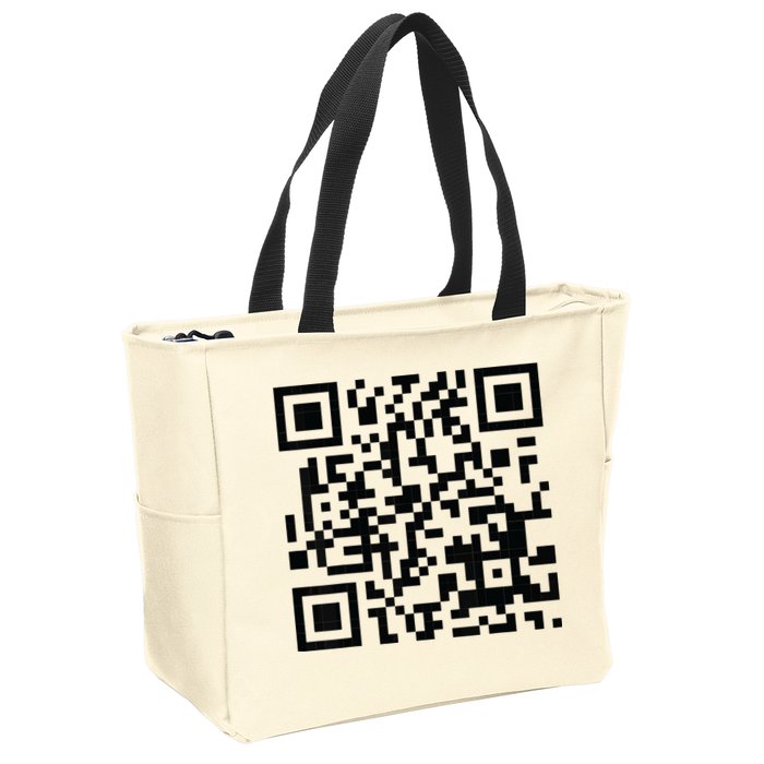 Fuckoff Qr Code Zip Tote Bag