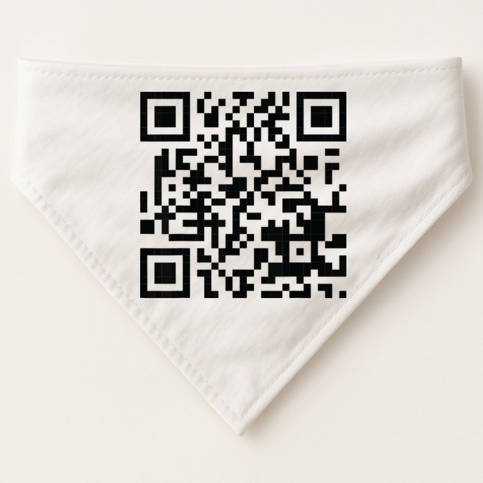 Fuckoff Qr Code USA-Made Doggie Bandana