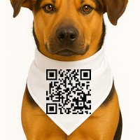 Fuckoff Qr Code USA-Made Doggie Bandana