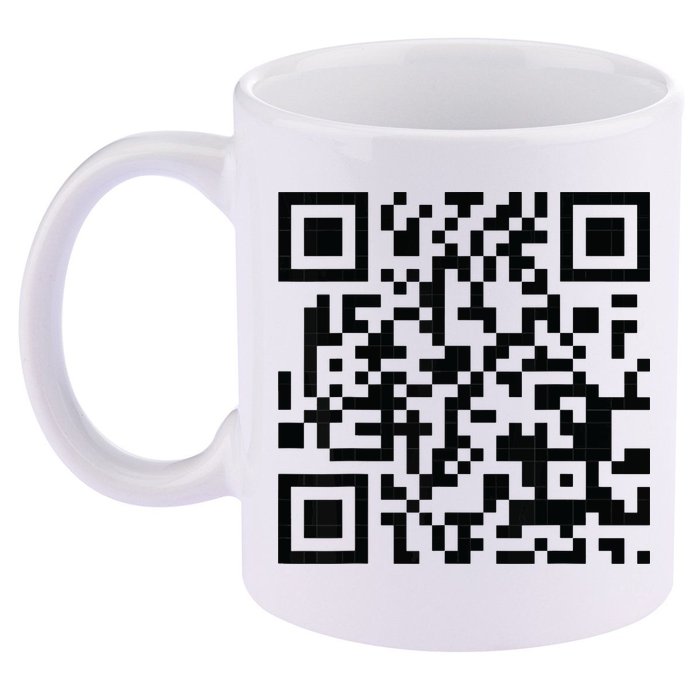 Fuckoff Qr Code 11oz C Handle Ceramic Mug
