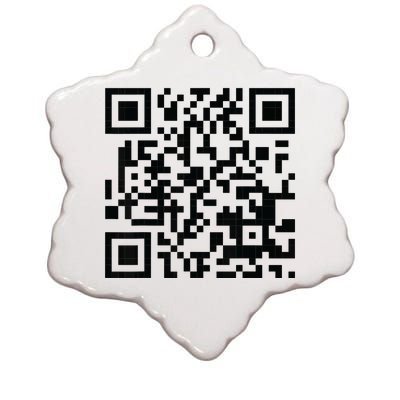 Fuckoff Qr Code Ceramic Star Ornament