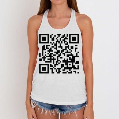 Fuckoff Qr Code Women's Knotted Racerback Tank