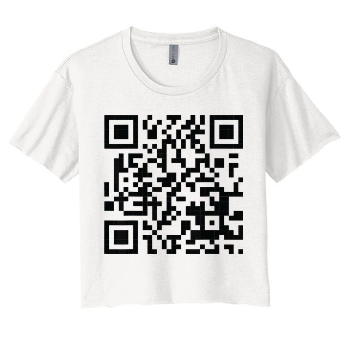 Fuckoff Qr Code Women's Crop Top Tee