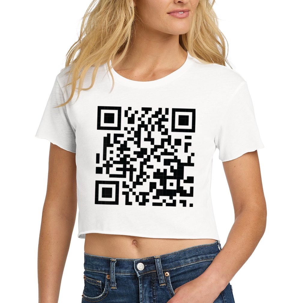 Fuckoff Qr Code Women's Crop Top Tee