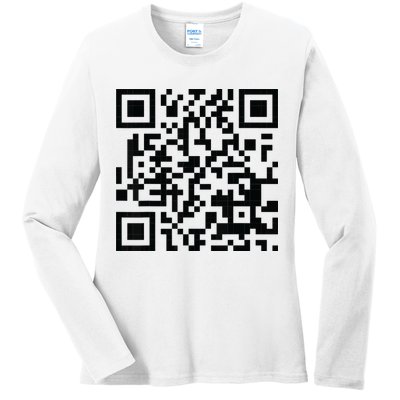 Fuckoff Qr Code Ladies Long Sleeve Shirt