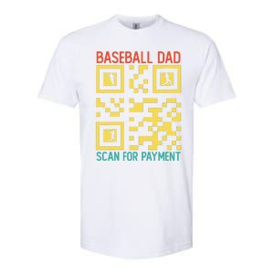 Funny Qr code Baseball Dad Scan For Payment Father's Day Softstyle® CVC T-Shirt