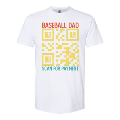 Funny Qr code Baseball Dad Scan For Payment Father's Day Softstyle® CVC T-Shirt