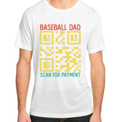 Funny Qr code Baseball Dad Scan For Payment Father's Day Adult ChromaSoft Performance T-Shirt