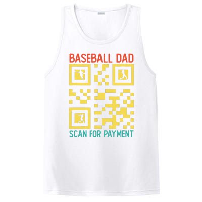 Funny Qr code Baseball Dad Scan For Payment Father's Day PosiCharge Competitor Tank