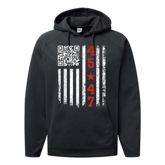 Funny Qr Code President Trump Dance Meme Performance Fleece Hoodie