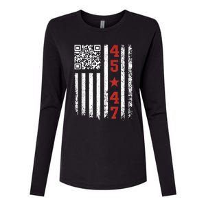 Funny Qr Code President Trump Dance Meme Womens Cotton Relaxed Long Sleeve T-Shirt