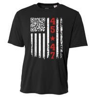 Funny Qr Code President Trump Dance Meme Cooling Performance Crew T-Shirt