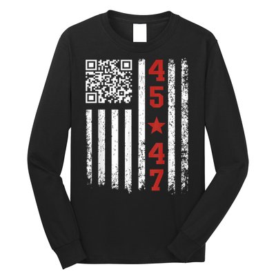 Funny Qr Code President Trump Dance Meme Long Sleeve Shirt