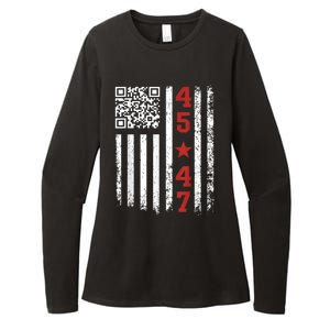 Funny Qr Code President Trump Dance Meme Womens CVC Long Sleeve Shirt