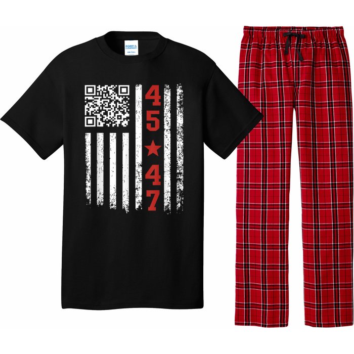 Funny Qr Code President Trump Dance Meme Pajama Set