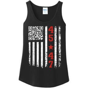 Funny Qr Code President Trump Dance Meme Ladies Essential Tank