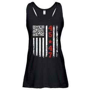 Funny Qr Code President Trump Dance Meme Ladies Essential Flowy Tank