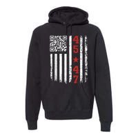 Funny Qr Code President Trump Dance Meme Premium Hoodie