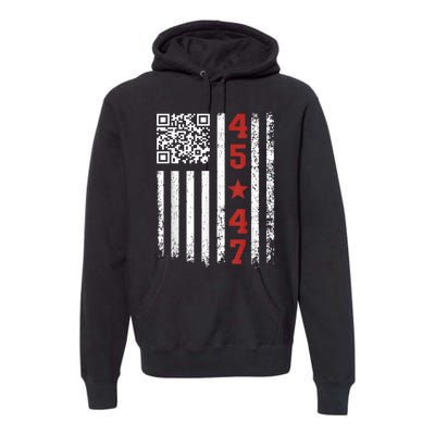 Funny Qr Code President Trump Dance Meme Premium Hoodie