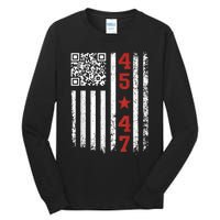 Funny Qr Code President Trump Dance Meme Tall Long Sleeve T-Shirt