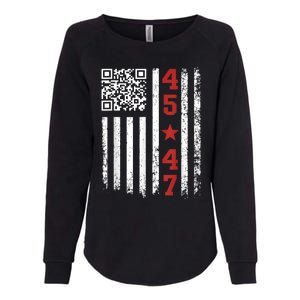 Funny Qr Code President Trump Dance Meme Womens California Wash Sweatshirt