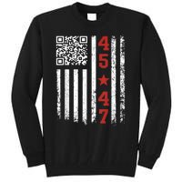 Funny Qr Code President Trump Dance Meme Tall Sweatshirt