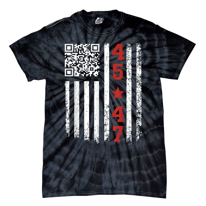 Funny Qr Code President Trump Dance Meme Tie-Dye T-Shirt