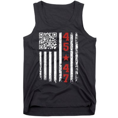 Funny Qr Code President Trump Dance Meme Tank Top