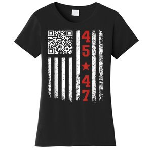 Funny Qr Code President Trump Dance Meme Women's T-Shirt