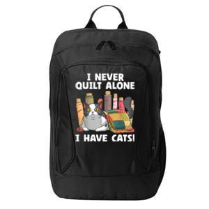 Funny Quilting Cat Quilt Sewing Quilter City Backpack