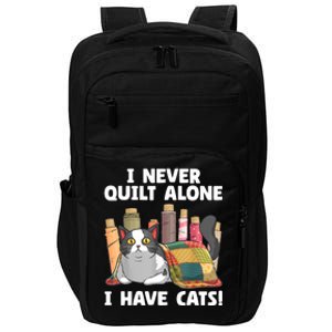 Funny Quilting Cat Quilt Sewing Quilter Impact Tech Backpack