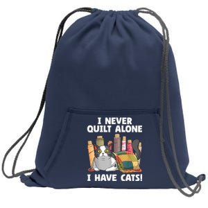 Funny Quilting Cat Quilt Sewing Quilter Sweatshirt Cinch Pack Bag