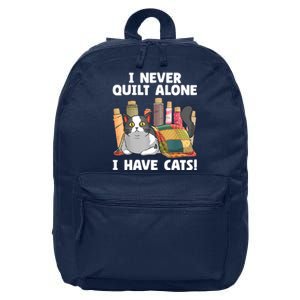 Funny Quilting Cat Quilt Sewing Quilter 16 in Basic Backpack