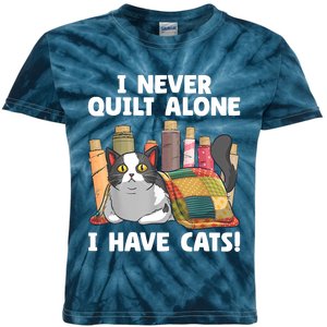 Funny Quilting Cat Quilt Sewing Quilter Kids Tie-Dye T-Shirt