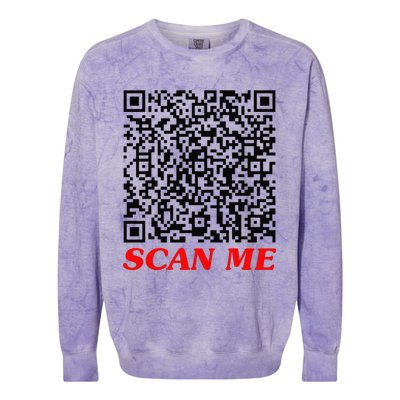 Fuckyou Qr Code Anti Social Sarcastic Funny Colorblast Crewneck Sweatshirt