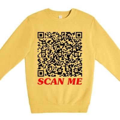 Fuckyou Qr Code Anti Social Sarcastic Funny Premium Crewneck Sweatshirt