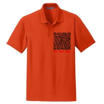 Fuckyou Qr Code Anti Social Sarcastic Funny Dry Zone Grid Polo