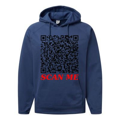 Fuckyou Qr Code Anti Social Sarcastic Funny Performance Fleece Hoodie