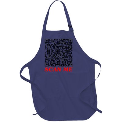 Fuckyou Qr Code Anti Social Sarcastic Funny Full-Length Apron With Pockets