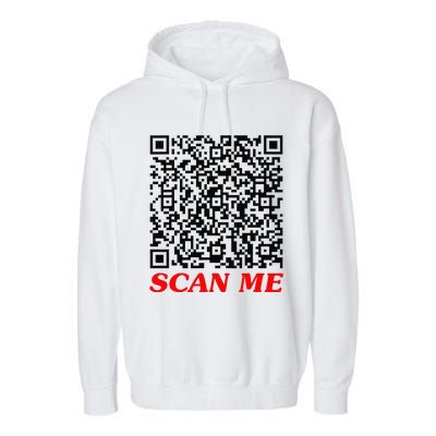 Fuckyou Qr Code Anti Social Sarcastic Funny Garment-Dyed Fleece Hoodie