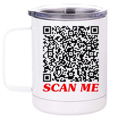 Fuckyou Qr Code Anti Social Sarcastic Funny 12 oz Stainless Steel Tumbler Cup