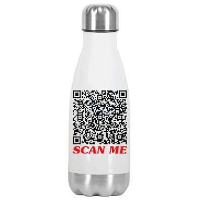 Fuckyou Qr Code Anti Social Sarcastic Funny Stainless Steel Insulated Water Bottle