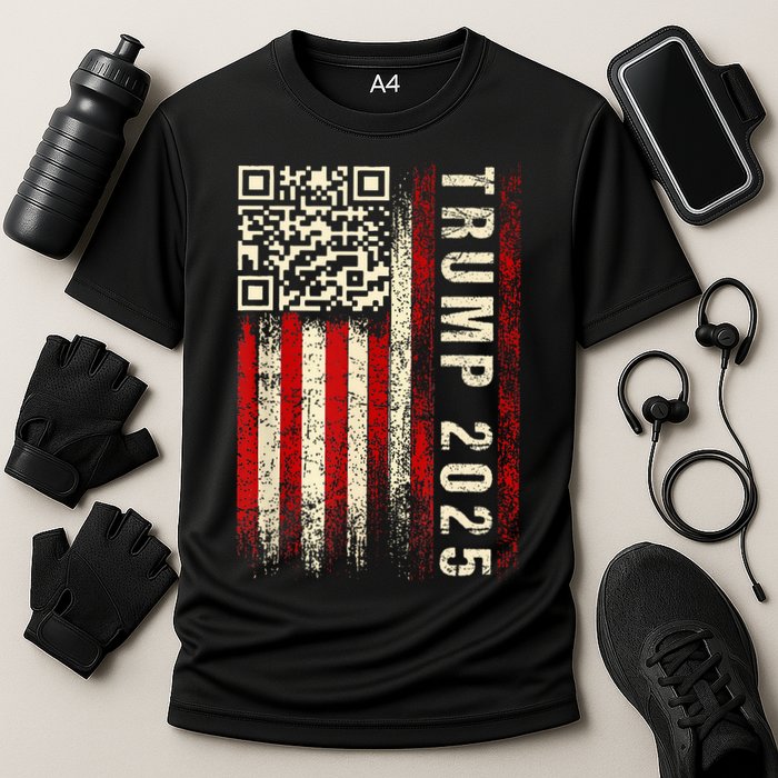 Funny Qr Donald Trump Dancing 4745 Code Video Cooling Performance Crew T-Shirt