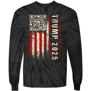 Funny Qr Donald Trump Dancing 4745 Code Video Tie-Dye Long Sleeve Shirt