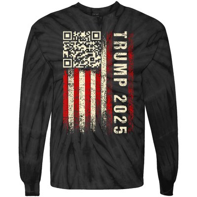 Funny Qr Donald Trump Dancing 4745 Code Video Tie-Dye Long Sleeve Shirt