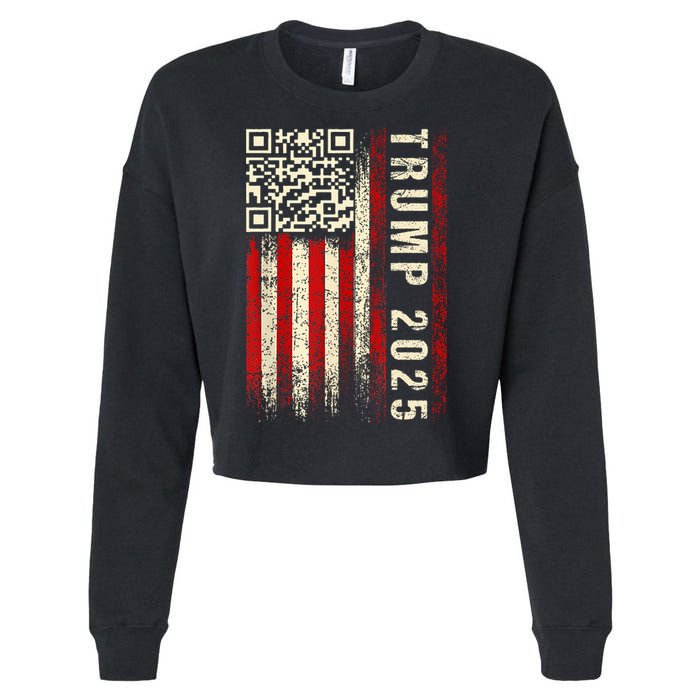 Funny Qr Donald Trump Dancing 4745 Code Video Cropped Pullover Crew