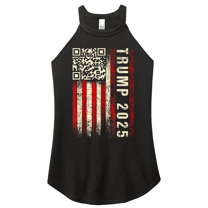 Funny Qr Donald Trump Dancing 4745 Code Video Women's Perfect Tri Rocker Tank